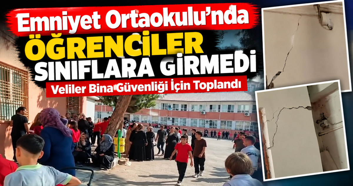 Emniyet Ortaokulu’nda Öğrenciler Sınıflara Girmedi